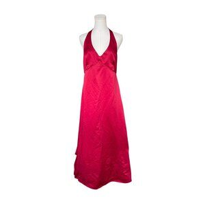 high-neck bridesmaid dress with cascade twist Traelyn Charming Strapless Ruched Long Jacquard Bridesmaid Dresses With Scarf, Ivory